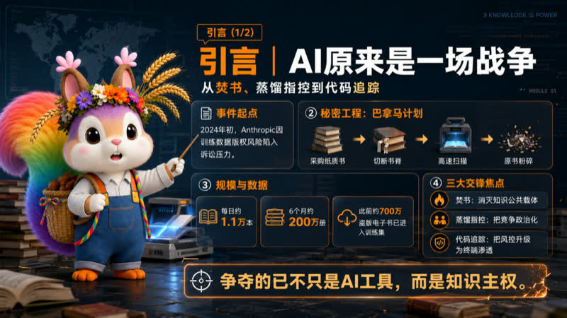 AI战争：“巴拿马”焚书计划，Anthropic的反人类犯罪！